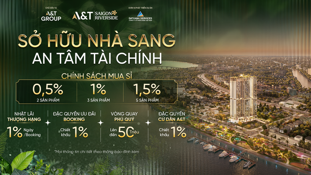 Sở hữu nhà sang - An tâm Kl991.com nạp rút nhanh cùng A&amp;T Saigon Riverside