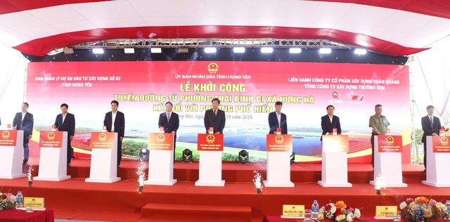Hưng Yên khởi công tuyến đường từ phường Thái Bình đi xã Hưng Hà kết nối với phường Phố Hiến.
