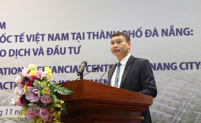 Phó chủ tịch Thường trực TP.Đà Nẵng, ông Hồ Kỳ Minh phát biểu tại tọa đàm.