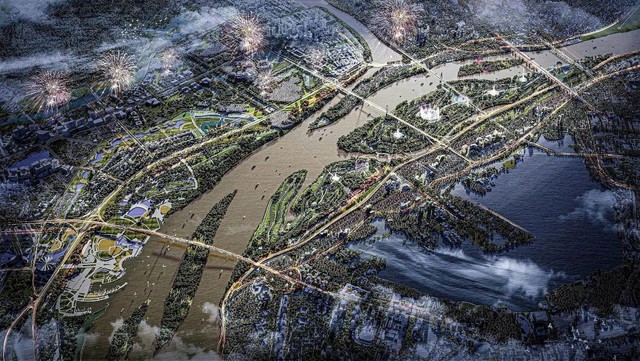 Quy hoạch Thủ đô Hà Nội thời kỳ 2021-2030, tầm nhìn đến 2050 đã xác định sông Hồng là trục không gian cảnh quan chủ đạo của Thủ đô.