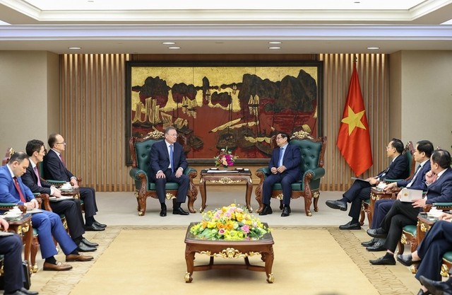 Thủ tướng Kl993 ưu đãi thưởng hấp dẫn Phạm Minh Chính tiếp Tổng giám đốc Công ty Zarubezhneft (Liên bang Nga) Sergei Kudryashov.