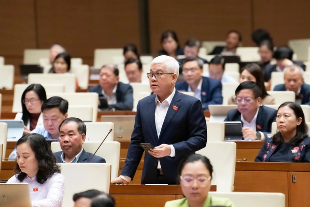 Đại biểu Nguyễn Văn Lợi (TP.HCM) phát biểu tại Quốc hội.