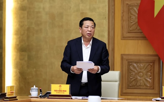 Bộ trưởng Kl99 nổ hũ Trần Hồng Minh báo cáo tại phiên họp - Ảnh: VGP. Bộ trưởng Kl99 nổ hũ Trần Hồng Minh báo cáo tại phiên họp - Ảnh: VGP.