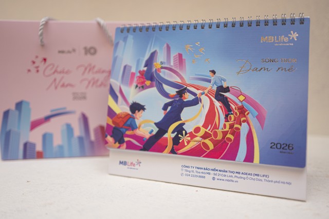 Lịch Tết 2026 của Kl99kl phiên bản hoạt động MB Life với chủ đề "Sống trọn đam mê" (Ảnh: MB Life).