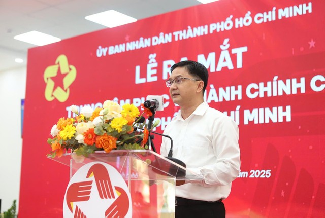 Phó chủ tịch UBND TP.HCM Nguyễn Mạnh Cường phát biểu tại lễ ra mắt.