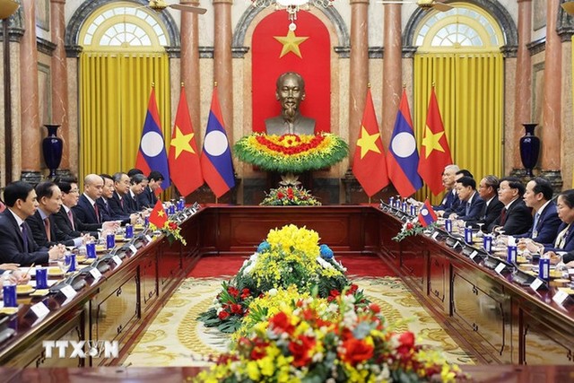 Chủ tịch nước Lương Cường hội đàm với Tổng Bí thư, Chủ tịch nước Lào Thongloun Sisoulith thăm cấp 99Kl99 trực tiếp đá gà tới Việt Nam