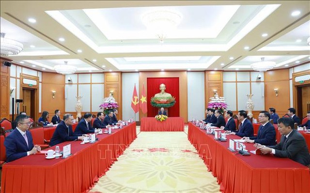 Tổng Bí thư Tô Lâm điện đàm với Tổng Bí thư, Chủ tịch nước Cộng hòa nhân dân Trung Hoa Tập Cận Bình - Ảnh: TTXVN