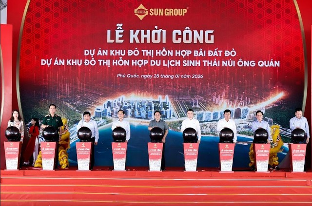Lễ khởi công khu đô thị hỗn hợp Bãi Đất Đỏ và Khu đô thị hỗn hợp du lịch sinh thái Núi Ông Quán.