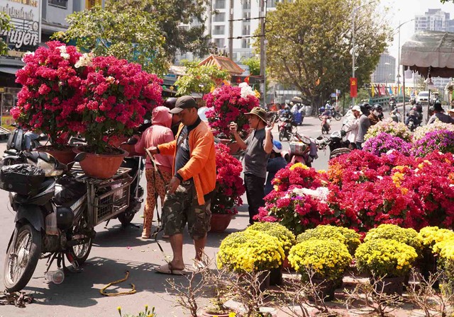Khung cảnh mua bán tấp nập tại chợ hoa Xuân “Trên bến dưới thuyền” Tết Bính Ngọ 2026.