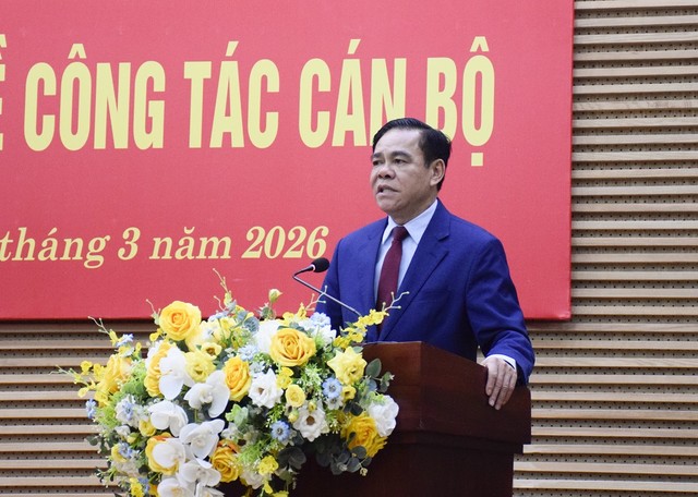 Chủ tịch UBND tỉnh Võ Trọng Hải phát biểu giao nhiệm vụ.
