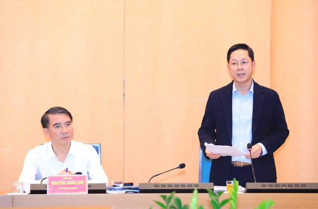 Giám đốc Sở Kl991.com nạp rút nhanh Hà Nội Nguyễn Ngọc Tú báo cáo tại hội nghị.