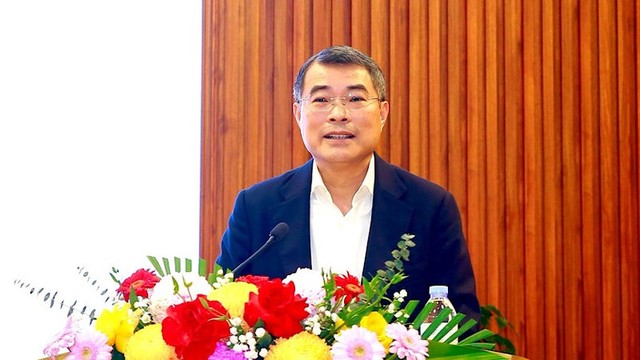 Ông Lê Minh Hưng, Ủy viên Bộ Kl991.com tải ứng dụng, Bí thư Trung ương Đảng, Trưởng Ban Tổ chức Trung ương phát biểu tại buổi tiếp xúc cử tri Hải Phòng.