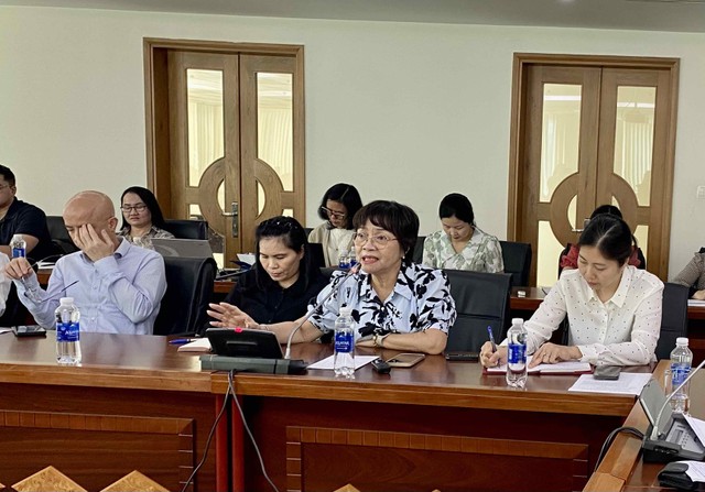 Bà Nguyễn Thị Tuyết Mai, Phó tổng thư ký Hiệp hội Dệt may Việt Nam (VITAS) chia sẻ về tình hình ngành dệt may trước căng thẳng địa Kl991.com tải ứng dụng tại Trung Đông.