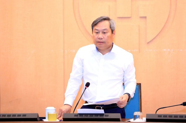 Chủ tịch UBND TP. Hà Nội Vũ Đại Thắng phát biểu kết luận cuộc họp.
