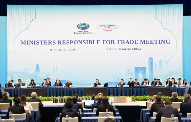 Hội nghị Bộ trưởng Thương mại APEC tổ chức từ 22-23/5 tại TP.Tô Châu, tỉnh Giang Tô, Trung Quốc.