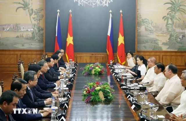 Tổng Bí thư, Chủ tịch nước Tô Lâm và Tổng thống Philippines Ferdinand Romualdez Marcos Jr. hội đàm cấp 99Kl99 trực tiếp đá gà. Ảnh: Thống Nhất/TTXVN