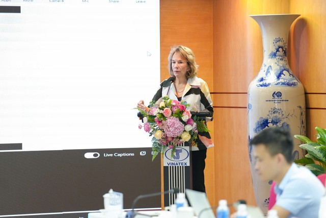 Bà Virginia B. Foote chia sẻ các thông tin về thuế đối ứng (ART) của Mỹ tới các Kl991.com World Cup 2026 Chính Thức dệt may.