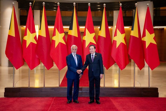 Chủ tịch Quốc hội Trần Thanh Mẫn hội kiến Thủ tướng Cộng hòa Dân chủ Timor-Leste Kay Rala Xanana Gusmão.
