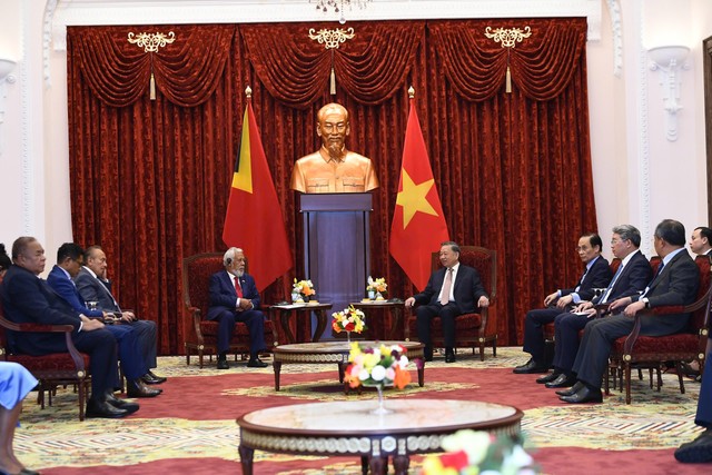 Quang cảnh buổi tiếp. Ảnh: Đức Thanh.