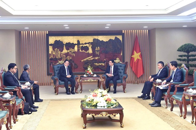 Tổng Thư ký Kao Kim Hourn khẳng định Việt Nam đã trở thành hình mẫu về phát triển bền vững và là thành viên nòng cốt của ASEAN - Ảnh: VGP/Nguyễn Hoàng