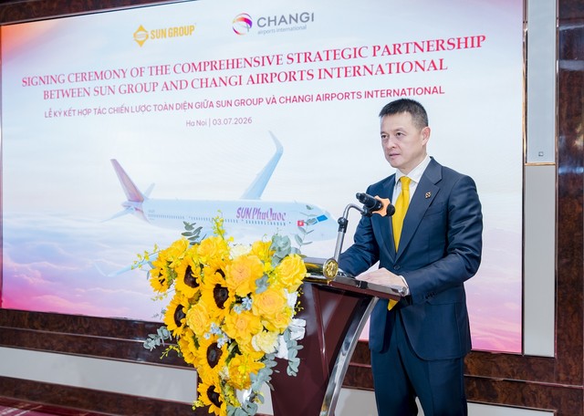 Ông Đặng Minh Trường, Chủ tịch HĐQT Sun Group phát biểu tại sự kiện