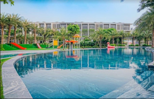 Chuỗi tiện ích tại khu biệt lập được thiết kế theo phong cách resort (Ảnh thực tế)