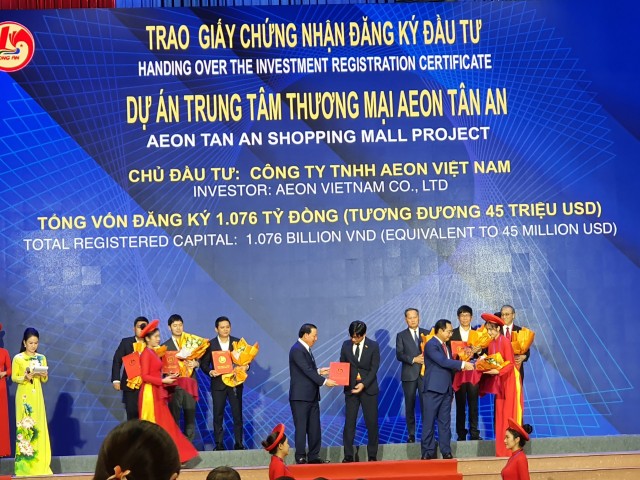 Tổng vốn Kl99ok phiên bản mới của dự án Aeon Tân An ước tính trên 45 triệu USD