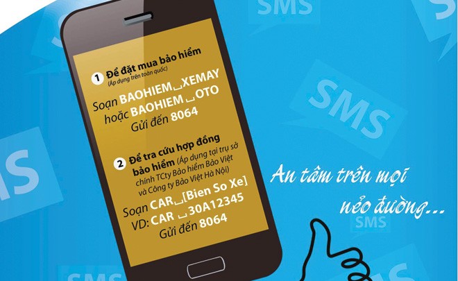 Kl99kl phiên bản hoạt động Bảo Việt vừa ra mắt chức năng SMS cho Kl99kl phiên bản hoạt động xe máy, ô tô                  