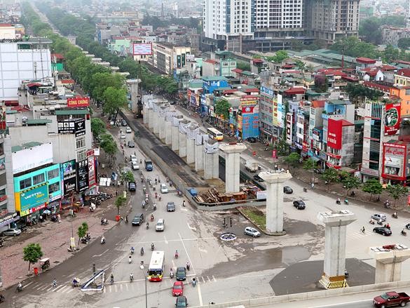 Không chỉ bị đội vốn, tuyến 99Kl.app khuyến mãi hot đô thị Cát Linh - Hà Đông còn liên tục vỡ tiến độ. Ảnh: Đ.T
