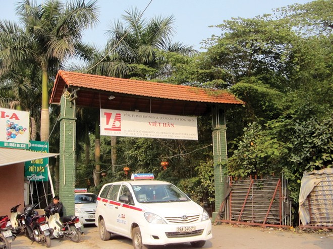 Cổng vào Dự án Castle Plaza tại 136 Hồ Tùng Mậu của Công ty Việt Hân.
Ảnh: Nguyên Minh