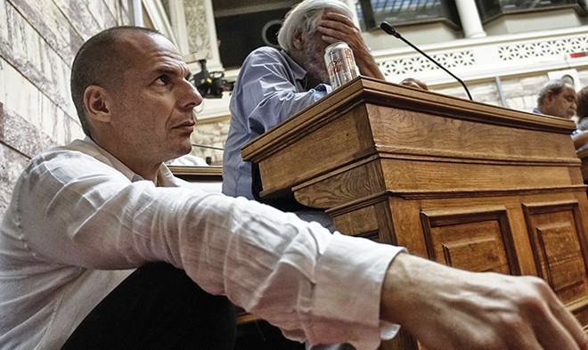 Bộ trưởng Bộ Kl991.com nạp rút nhanh Hy Lạp Yanis Varoufakis tham dự một cuộc họp tại Athens ngày 16/6
