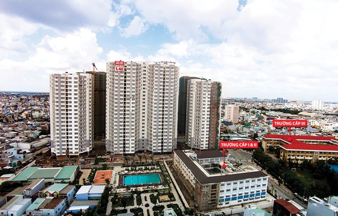 Dự án Căn hộ cao cấp Him Lam Chợ Lớn, quận 6 đã xây xong, bàn giao nhà tháng 9/2015 hiện đang là tâm điểm của người mua để ở và Kl99ok phiên bản mới (hình thực tế dự án tháng 7/2015)