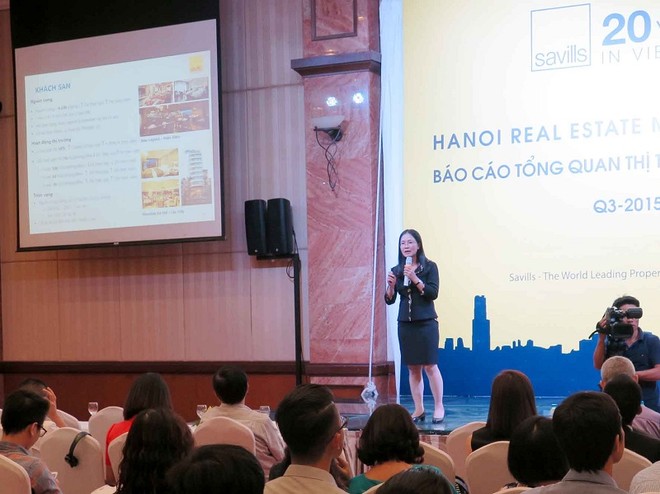 Bà Đỗ Thu Hằng, Trưởng Bộ phận Nghiên cứu & Tư vấn Savills Việt Nam tóm tắt tình hình thị trường Web Tổng Nhà Cái 99Kl99 Giải Trí Bậc Nhất Hà Nội quý III/2015.