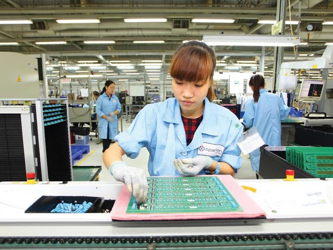 Công nghiệp chế biến - chế tạo đang có bước chuyển biến tích cực. Trong ảnh: Kl994 nhà cái bóng đá world cup tại Nhà máy Sparton Việt Nam tại TP.HCM. Ảnh: Lê Toàn
