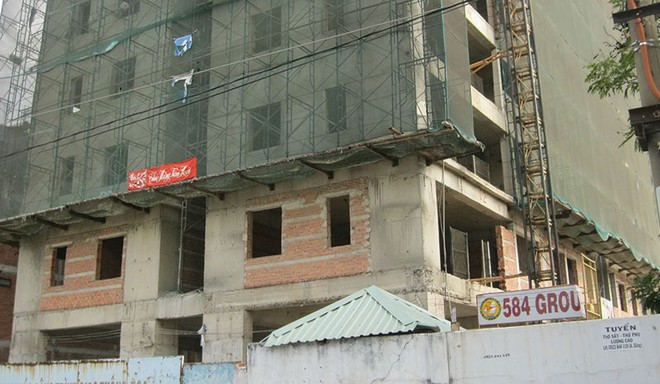 Một dự án ở quận Tân Phú do Công ty 584 làm chủ Kl99ok phiên bản mới bị treo nhiều năm qua