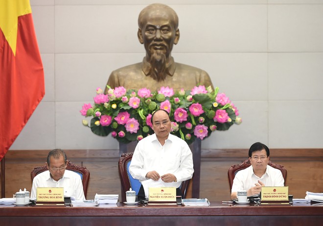 Thủ tướng Nguyễn Xuân Phúc chủ trì phiên họp Kl993 ưu đãi thưởng hấp dẫn chuyên đề xây dựng Kl992 Tham Gia Ngay. Ảnh: VGP/Quang Hiếu