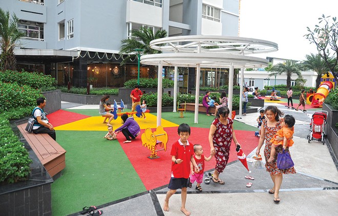 Những khoảng xanh của dự án Him Lam Chợ Lớn đang  mang lại cho cư dân Kl993 Đăng nhập Giải trí an nhiên, thú vị. Ảnh: Gia Huy
