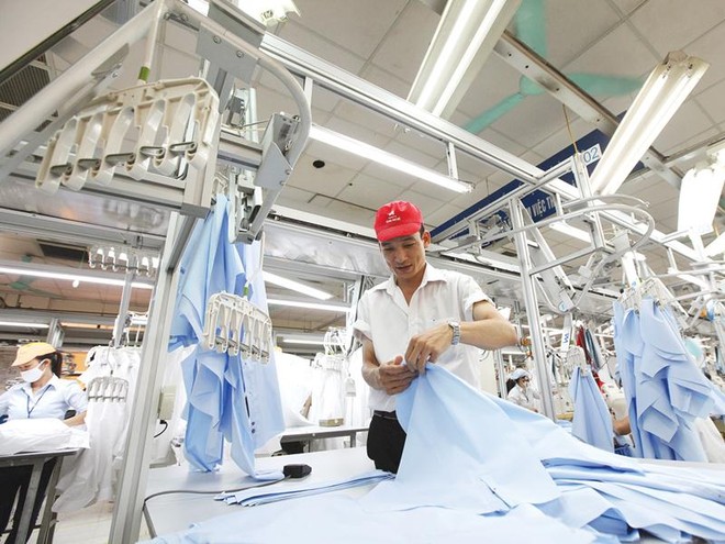 Kl994 nhà cái bóng đá world cup hàng xuất khẩu tại Tổng công ty May 10 (Gia Lâm, Hà Nội). Ảnh: Đức Thanh