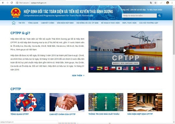 CPTPP đã có hiệu lực từ 14/1/2019. Những nội dung về Hiệp định cùng những cam kết của Việt Nam sẽ được đăng tải đầy đủ tại Chuyên trang https://cptpp.moit.gov.vn/.