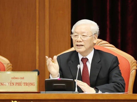 Tổng Bí thư, Chủ tịch nước Nguyễn Phú Trọng chủ trì và phát biểu khai mạc Hội nghị.
(Ảnh: Trí Dũng)