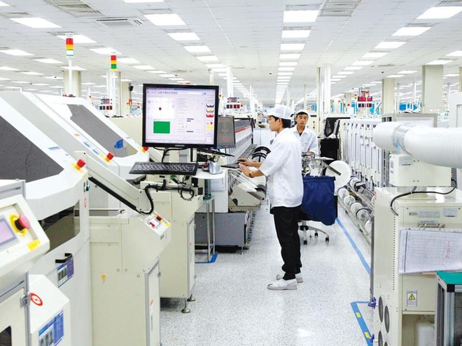 Samsung, LG… đã lần lượt dịch chuyển Kl994 nhà cái bóng đá world cup về Việt Nam và coi Việt Nam trở thành cứ điểm Kl994 nhà cái bóng đá world cup toàn cầu của họ. Trong ảnh: Nhà máy Samsung Bắc Ninh.