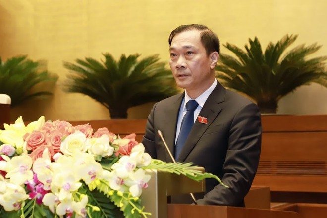 Quốc hội nghe Chủ nhiệm Uỷ ban Kl992 cổng game cá cược Vũ Hồng Thanh báo cáo thẩm tra - (Ảnh QP).