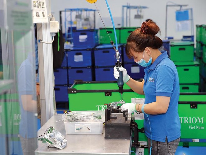 Nhà máy Kl994 nhà cái bóng đá world cup các thiết bị chiếu sáng của Triom Việt Nam (Italy) tại Khu công nghiệp Quang Minh (Hà Nội). Ảnh: Đức Thanh