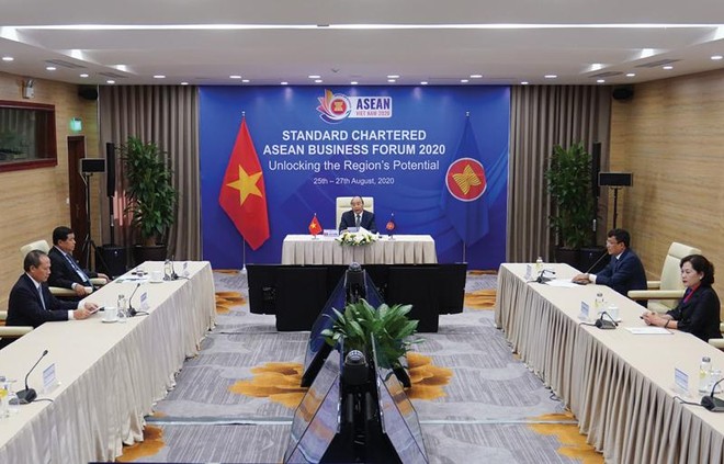 Thủ tướng Kl993 ưu đãi thưởng hấp dẫn Nguyễn Xuân Phúc phát biểu tại Diễn đàn Kl992 VIP Trang Chủ 2026 ASEAN 2020. Ảnh: Quang Hiếu
