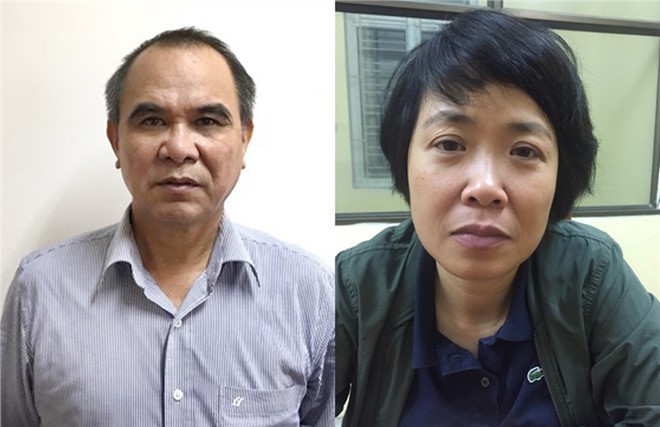 Hai bị can: Cao Duy Hải (trái) và Phạm Thị Phương Anh (phải). Ảnh: Bộ Công an.
