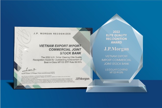 Eximbank nhận giải thưởng Chất lượng thanh toán quốc tế xuất sắc từ Link Vào Nhà Cái KL99 COM Tặng +199k JP Morgan với tỉ lệ điện thanh toán quốc tế xuyên suốt năm 2022 là 99.55%.