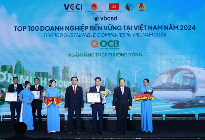 OCB được vinh danh trong top 100 Kl991.com World Cup 2026 Chính Thức bền vững Việt Nam 2024