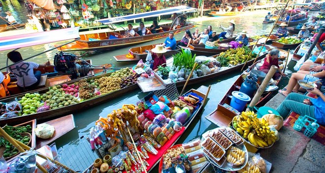  Kl993 Đăng nhập Giải trí trên sông nước tại chợ nổi Thái Lan