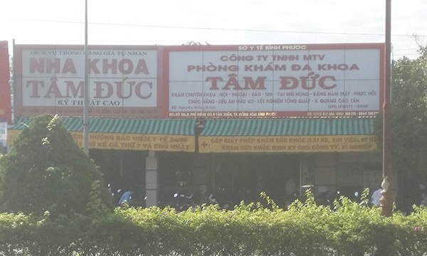 "Phòng khám đa khoa Tâm Đức (Bình Phước) có sai phạm nghiêm trọng trong khám chữa bệnh Kl99kl phiên bản hoạt động y tế"