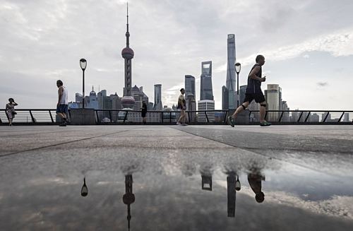 Quận Kl991.com nạp rút nhanh Lujiazui tại Thượng Hải (Trung Quốc). Ảnh: Bloomberg
